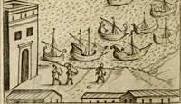 An illustration from Ritratto di Roma antica : nel qvale sono figvrati i principali tempij, theatri, anfiteatri, cerchi, naumachie, archi trionfali, curie, basiliche, colonne, ordine del trionfo, dignita militari, e ciuili, riti cerimonie, & altre cose notabili : aggiuntoui di nuouo le vite, & effigie de' primi rè di essa, e le grandezze dell'Imperio Romano, con l'esplicationi istoriche de' piu celebri antiquarij (1654)