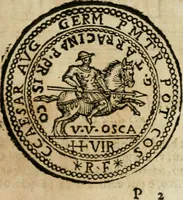An illustration from Ritratto di Roma antica : nel qvale sono figvrati i principali tempij, theatri, anfiteatri, cerchi, naumachie, archi trionfali, curie, basiliche, colonne, ordine del trionfo, dignita militari, e ciuili, riti cerimonie, & altre cose notabili : aggiuntoui di nuouo le vite, & effigie de' primi rè di essa, e le grandezze dell'Imperio Romano, con l'esplicationi istoriche de' piu celebri antiquarij (1654)