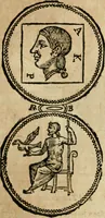An illustration from Ritratto di Roma antica : nel qvale sono figvrati i principali tempij, theatri, anfiteatri, cerchi, naumachie, archi trionfali, curie, basiliche, colonne, ordine del trionfo, dignita militari, e ciuili, riti cerimonie, & altre cose notabili : aggiuntoui di nuouo le vite, & effigie de' primi rè di essa, e le grandezze dell'Imperio Romano, con l'esplicationi istoriche de' piu celebri antiquarij (1654)
