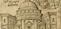 Picture 174 of 250 from Ritratto di Roma antica : nel qvale sono figvrati i principali tempij, theatri, anfiteatri, cerchi, naumachie, archi trionfali, curie, basiliche, colonne, ordine del trionfo, dignita militari, e ciuili, riti cerimonie, & altre cose notabili : aggiuntoui di nuouo le vite, & effigie de' primi rè di essa, e le grandezze dell'Imperio Romano, con l'esplicationi istoriche de' piu celebri antiquarij (1654), leaf 255