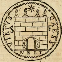 An illustration from Ritratto di Roma antica : nel qvale sono figvrati i principali tempij, theatri, anfiteatri, cerchi, naumachie, archi trionfali, curie, basiliche, colonne, ordine del trionfo, dignita militari, e ciuili, riti cerimonie, & altre cose notabili : aggiuntoui di nuouo le vite, & effigie de' primi rè di essa, e le grandezze dell'Imperio Romano, con l'esplicationi istoriche de' piu celebri antiquarij (1654)