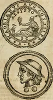 Picture 241 of 250 from Ritratto di Roma antica : nel qvale sono figvrati i principali tempij, theatri, anfiteatri, cerchi, naumachie, archi trionfali, curie, basiliche, colonne, ordine del trionfo, dignita militari, e ciuili, riti cerimonie, & altre cose notabili : aggiuntoui di nuouo le vite, & effigie de' primi rè di essa, e le grandezze dell'Imperio Romano, con l'esplicationi istoriche de' piu celebri antiquarij (1654), leaf 354