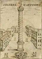Picture 242 of 250 from Ritratto di Roma antica : nel qvale sono figvrati i principali tempij, theatri, anfiteatri, cerchi, naumachie, archi trionfali, curie, basiliche, colonne, ordine del trionfo, dignita militari, e ciuili, riti cerimonie, & altre cose notabili : aggiuntoui di nuouo le vite, & effigie de' primi rè di essa, e le grandezze dell'Imperio Romano, con l'esplicationi istoriche de' piu celebri antiquarij (1654), leaf 355