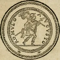 An illustration from Ritratto di Roma antica : nel qvale sono figvrati i principali tempij, theatri, anfiteatri, cerchi, naumachie, archi trionfali, curie, basiliche, colonne, ordine del trionfo, dignita militari, e ciuili, riti cerimonie, & altre cose notabili : aggiuntoui di nuouo le vite, & effigie de' primi rè di essa, e le grandezze dell'Imperio Romano, con l'esplicationi istoriche de' piu celebri antiquarij (1654)