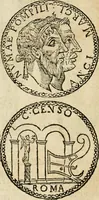 An illustration from Ritratto di Roma antica : nel qvale sono figvrati i principali tempij, theatri, anfiteatri, cerchi, naumachie, archi trionfali, curie, basiliche, colonne, ordine del trionfo, dignita militari, e ciuili, riti cerimonie, & altre cose notabili : aggiuntoui di nuouo le vite, & effigie de' primi rè di essa, e le grandezze dell'Imperio Romano, con l'esplicationi istoriche de' piu celebri antiquarij (1654)
