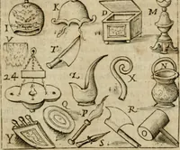 An illustration from Ritratto di Roma antica : nel qvale sono figvrati i principali tempij, theatri, anfiteatri, cerchi, naumachie, archi trionfali, curie, basiliche, colonne, ordine del trionfo, dignita militari, e ciuili, riti cerimonie, & altre cose notabili : aggiuntoui di nuouo le vite, & effigie de' primi rè di essa, e le grandezze dell'Imperio Romano, con l'esplicationi istoriche de' piu celebri antiquarij (1654)