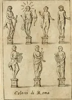 Picture 46 of 250 from Ritratto di Roma antica : nel qvale sono figvrati i principali tempij, theatri, anfiteatri, cerchi, naumachie, archi trionfali, curie, basiliche, colonne, ordine del trionfo, dignita militari, e ciuili, riti cerimonie, & altre cose notabili : aggiuntoui di nuouo le vite, & effigie de' primi rè di essa, e le grandezze dell'Imperio Romano, con l'esplicationi istoriche de' piu celebri antiquarij (1654), leaf 91