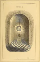 An illustration from Rituals of freemasonry: comprising the degrees of Entered apprentice, Fellow craft, and Master mason, in the lodge; (1870)