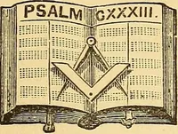 An illustration from Rituals of freemasonry: comprising the degrees of Entered apprentice, Fellow craft, and Master mason, in the lodge; (1870)
