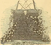 An illustration from Rituals of freemasonry: comprising the degrees of Entered apprentice, Fellow craft, and Master mason, in the lodge; (1870)