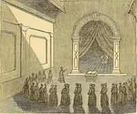 An illustration from Rituals of freemasonry: comprising the degrees of Entered apprentice, Fellow craft, and Master mason, in the lodge; (1870)