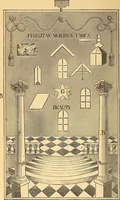 An illustration from Rituals of freemasonry: comprising the degrees of Entered apprentice, Fellow craft, and Master mason, in the lodge; (1870)