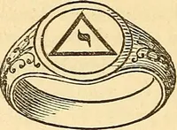 An illustration from Rituals of freemasonry: comprising the degrees of Entered apprentice, Fellow craft, and Master mason, in the lodge; (1870)