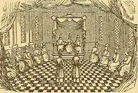 An illustration from Rituals of freemasonry: comprising the degrees of Entered apprentice, Fellow craft, and Master mason, in the lodge; (1870)