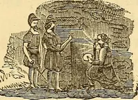 An illustration from Rituals of freemasonry: comprising the degrees of Entered apprentice, Fellow craft, and Master mason, in the lodge; (1870)