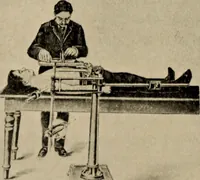 An illustration from Röntgentechniek : therapeutische beteekenis der "X" -stralen en der stoomen van hooge fréquentie (1904)