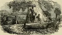 An illustration from The roads and railroads, vehicles, and modes of travelling, of ancient and modern countries; with accounts of bridges, tunnels, and canals, in various parts of the world .. (1839)