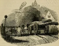 An illustration from The roads and railroads, vehicles, and modes of travelling, of ancient and modern countries; with accounts of bridges, tunnels, and canals, in various parts of the world .. (1839)