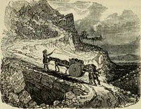 An illustration from The roads and railroads, vehicles, and modes of travelling, of ancient and modern countries; with accounts of bridges, tunnels, and canals, in various parts of the world .. (1839)