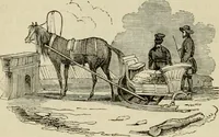 An illustration from The roads and railroads, vehicles, and modes of travelling, of ancient and modern countries; with accounts of bridges, tunnels, and canals, in various parts of the world .. (1839)