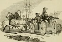 An illustration from The roads and railroads, vehicles, and modes of travelling, of ancient and modern countries; with accounts of bridges, tunnels, and canals, in various parts of the world .. (1839)