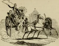 An illustration from The roads and railroads, vehicles, and modes of travelling, of ancient and modern countries; with accounts of bridges, tunnels, and canals, in various parts of the world .. (1839)