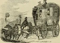 An illustration from The roads and railroads, vehicles, and modes of travelling, of ancient and modern countries; with accounts of bridges, tunnels, and canals, in various parts of the world .. (1839)
