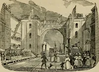 An illustration from The roads and railroads, vehicles, and modes of travelling, of ancient and modern countries; with accounts of bridges, tunnels, and canals, in various parts of the world .. (1839)
