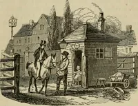 An illustration from The roads and railroads, vehicles, and modes of travelling, of ancient and modern countries; with accounts of bridges, tunnels, and canals, in various parts of the world .. (1839)