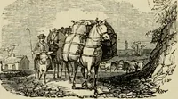 An illustration from The roads and railroads, vehicles, and modes of travelling, of ancient and modern countries; with accounts of bridges, tunnels, and canals, in various parts of the world .. (1839)