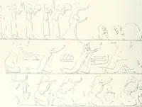 An illustration from The rock tombs of El Amarna (1903)