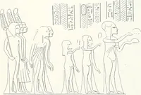 An illustration from The rock tombs of El Amarna (1903)