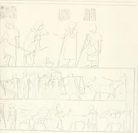 An illustration from The rock tombs of El Amarna (1903)