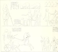 An illustration from The rock tombs of El Amarna (1903)