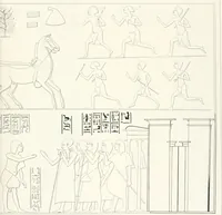 An illustration from The rock tombs of El Amarna (1903)