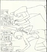 An illustration from The rock tombs of El Amarna (1903)
