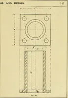 An illustration from Rogers' drawing and design; an educational treatise relating to linear drawing; machine design; working drawings; transmission methods; steam, electrical and metal working machines and parts; lathes; boiler and parts; instruments and their use; tables, etc (1913)