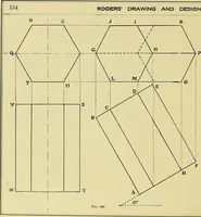 An illustration from Rogers' drawing and design; an educational treatise relating to linear drawing; machine design; working drawings; transmission methods; steam, electrical and metal working machines and parts; lathes; boiler and parts; instruments and their use; tables, etc (1913)