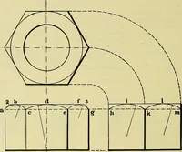 An illustration from Rogers' drawing and design; an educational treatise relating to linear drawing; machine design; working drawings; transmission methods; steam, electrical and metal working machines and parts; lathes; boiler and parts; instruments and their use; tables, etc (1913)