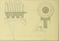 An illustration from Rogers' drawing and design; an educational treatise relating to linear drawing; machine design; working drawings; transmission methods; steam, electrical and metal working machines and parts; lathes; boiler and parts; instruments and their use; tables, etc (1913)