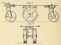 An illustration from [Roller-skate patents] (1861)
