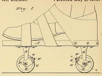 An illustration from [Roller-skate patents] (1861)