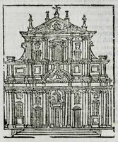 An illustration from Roma antica e moderna : nella quale si contengono chiese, monasterij, hospedali, compagnie, collegij, e seminarij, tempij, teatri, anfiteatri, naumachie, cerchi, fori, curie, palazzi, e statue, librerie, musei, pitture, scolture, & i nomi de gli artefici : indice de' sommi pontefici, imperatori, e duchi : con vna copiosissima tauola, & altre nuoue aggiunte (1653)