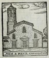 Picture 21 of 53 from Roma antica e moderna : nella quale si contengono chiese, monasterij, hospedali, compagnie, collegij, e seminarij, tempij, teatri, anfiteatri, naumachie, cerchi, fori, curie, palazzi, e statue, librerie, musei, pitture, scolture, & i nomi de gli artefici : indice de' sommi pontefici, imperatori, e duchi : con vna copiosissima tauola, & altre nuoue aggiunte (1653), leaf 357