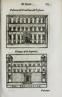 Picture 51 of 53 from Roma antica e moderna : nella quale si contengono chiese, monasterij, hospedali, compagnie, collegij, e seminarij, tempij, teatri, anfiteatri, naumachie, cerchi, fori, curie, palazzi, e statue, librerie, musei, pitture, scolture, & i nomi de gli artefici : indice de' sommi pontefici, imperatori, e duchi : con vna copiosissima tauola, & altre nuoue aggiunte (1653), leaf 819