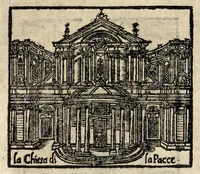 Picture 12 of 31 from Roma antica e moderna : nella quale si contengono chiese, monasterij, hospedali, compagnie, collegij e seminarij : tempij, teatri, anfiteatri, naumachie, cerchi, fori, curie, palazzi e statue : librarie, musei, pitture, scolture, & i nomi de gli artifici : indice de' sommi pontefici, imperatori, rè, e duchi : con vna copiosissima tauola, e aggiunta di tutte le cose notabili fatte sino al presente (1677), leaf 264