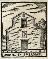 Picture 18 of 31 from Roma antica e moderna : nella quale si contengono chiese, monasterij, hospedali, compagnie, collegij e seminarij : tempij, teatri, anfiteatri, naumachie, cerchi, fori, curie, palazzi e statue : librarie, musei, pitture, scolture, & i nomi de gli artifici : indice de' sommi pontefici, imperatori, rè, e duchi : con vna copiosissima tauola, e aggiunta di tutte le cose notabili fatte sino al presente (1677), leaf 480