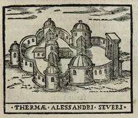 Picture 20 of 31 from Roma antica e moderna : nella quale si contengono chiese, monasterij, hospedali, compagnie, collegij e seminarij : tempij, teatri, anfiteatri, naumachie, cerchi, fori, curie, palazzi e statue : librarie, musei, pitture, scolture, & i nomi de gli artifici : indice de' sommi pontefici, imperatori, rè, e duchi : con vna copiosissima tauola, e aggiunta di tutte le cose notabili fatte sino al presente (1677), leaf 585