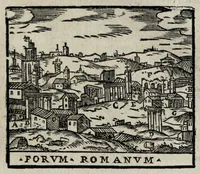 Picture 23 of 31 from Roma antica e moderna : nella quale si contengono chiese, monasterij, hospedali, compagnie, collegij e seminarij : tempij, teatri, anfiteatri, naumachie, cerchi, fori, curie, palazzi e statue : librarie, musei, pitture, scolture, & i nomi de gli artifici : indice de' sommi pontefici, imperatori, rè, e duchi : con vna copiosissima tauola, e aggiunta di tutte le cose notabili fatte sino al presente (1677), leaf 619
