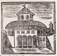 Picture 13 of 27 from Roma antica e moderna : nella quale si contengono chiese, monasterij, hospedali, compagnie, collegij e seminarij : tempij, teatri, anfiteatri, naumachie, cerchi, fori, curie, palazzi e statue : librarie, musei, pitture, scolture, & i nomi de gli artifici : indice de' sommi pontefici, imperatori, rè, e duchi : con vna copiosissima tauola, e aggiunta di tutte le cose notabili fatte sino al presente (1677), leaf 103